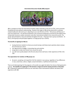 International Buccaneer Buddy (IBB) program IBB is a program to