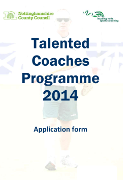 Talented Coaches Programme 2013