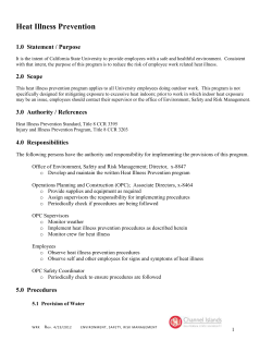 Heat Illness Prevention - California State University Channel Islands