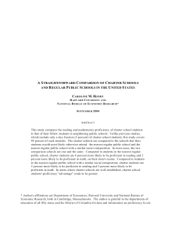 A Straightforward Comparison of Charter Schools and Regular