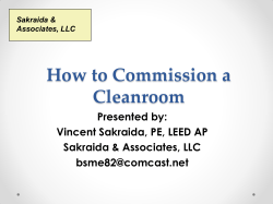 How to Commission a Cleanroom