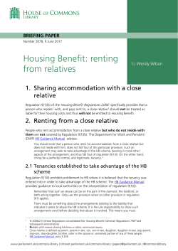 Housing Benefit: renting from relatives