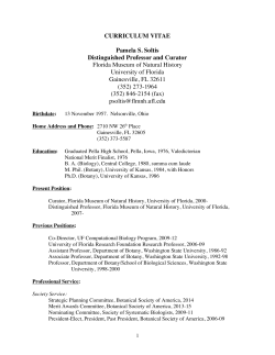 CURRICULUM VITAE Pamela S. Soltis Distinguished Professor and