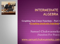 Graphing Quadratic Functions
