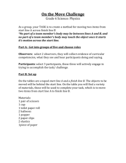 On the Move Challenge- Instructions