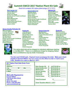 Summit SWCD 2017 Native Plant Kit Sale