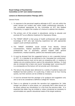 Royal College of Psychiatrists Committee on ECT and related