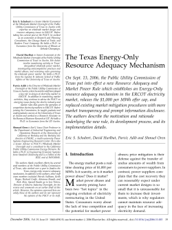 The Texas Energy-Only Resource Adequacy Mechanism
