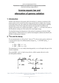 Inverse-square law and attenuation of gamma radiation