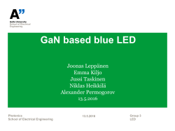 GaN based blue LEDs