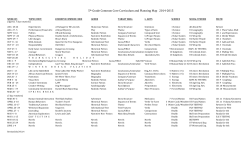 5th Grade Common Core Curriculum and Planning Map 2014