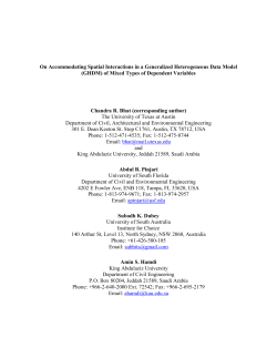 2.3 Model Estimation - Department of Civil, Architectural and