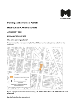 Amendment C259 Explanatory Report