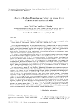 Effects of fuel and forest conservation on future levels of atmospheric