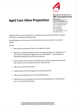 Aged Care Value Proposition