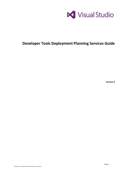 DTDPS Service Guide - Microsoft Planning Services