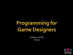 Programming for Game Designers, Part 2