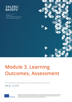 Module 3. Learning Outcomes, Assessment