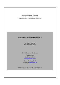 International Theory (903M1)
