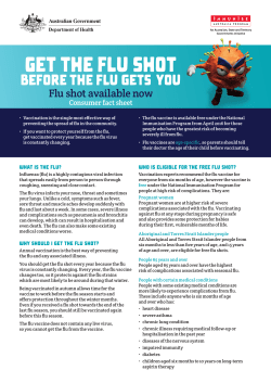 Get the Flu Shot before the Flu gets you