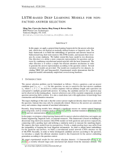 lstm-based deep learning models for non- factoid