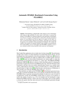 Automatic SPARQL Benchmark Generation Using FEASIBLE
