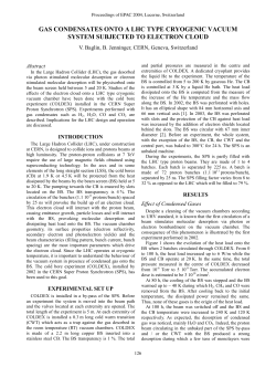 Gas Condensates onto a LHC Type Cryogenic Vacuum