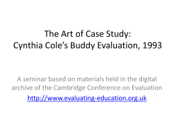 The Art of Case Study: Cynthia Cole*s Buddy