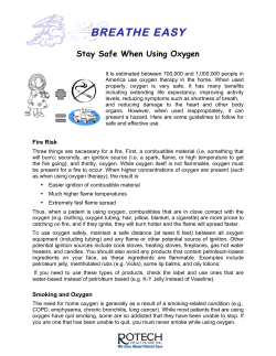 Home Oxygen Using Oxygen Safely