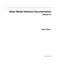 Basic Model Interface Documentation