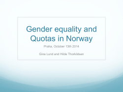 Quotas in Norway