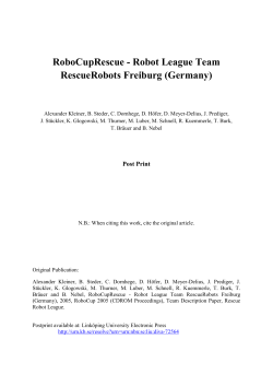Robot League Team RescueRobots Freiburg