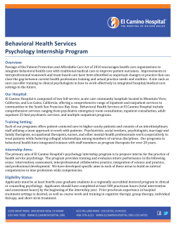 El Camino Hospital - Behavioral Health Services