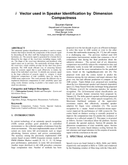 i Vector used in Speaker Identification by Dimension