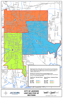CITY OF JACKSON LEAF BAG PICK UP SECTIONS