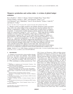 Mangrove production and carbon sinks: A