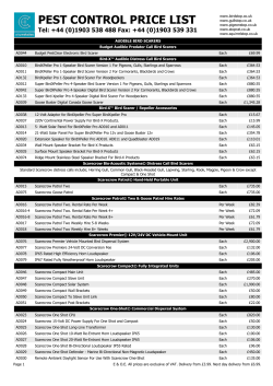 pest control price list - Crisp Websites Limited
