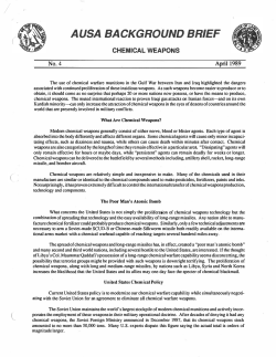Chemical Weapons - Association of the United States Army