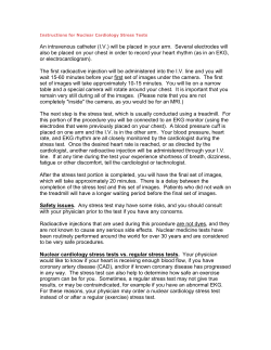 Instructions for Nuclear Cardiology Stress Tests