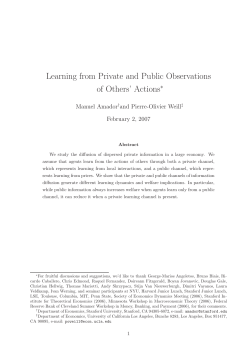Learning from Private and Public Observations of Others` Actions