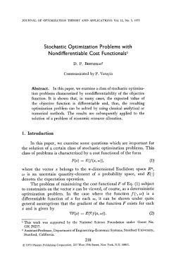 Stochastic optimization problems with nondifferentiable cost