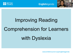 Improving reading comprehension for learners with dyslexia