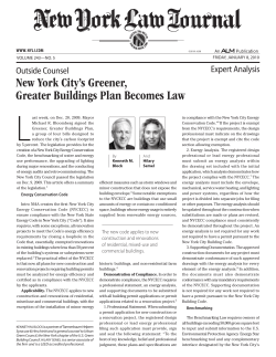 New York City`s Greener, Greater Buildings Plan Becomes Law