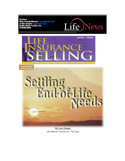 April 05 - Settling End-Of-Life Needs