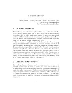 Number Theory