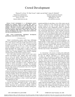 Crowd Development - GMU CS Department