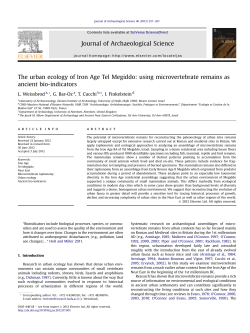 Journal of Archaeological Science, 40