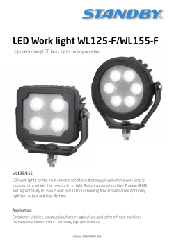 LED Work light WL125-F/WL155-F