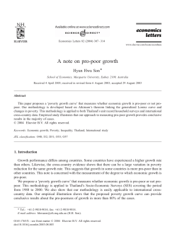 A note on pro-poor growth