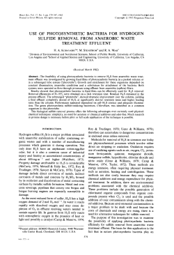 Use of photosynthetic bacteria for hydrogen